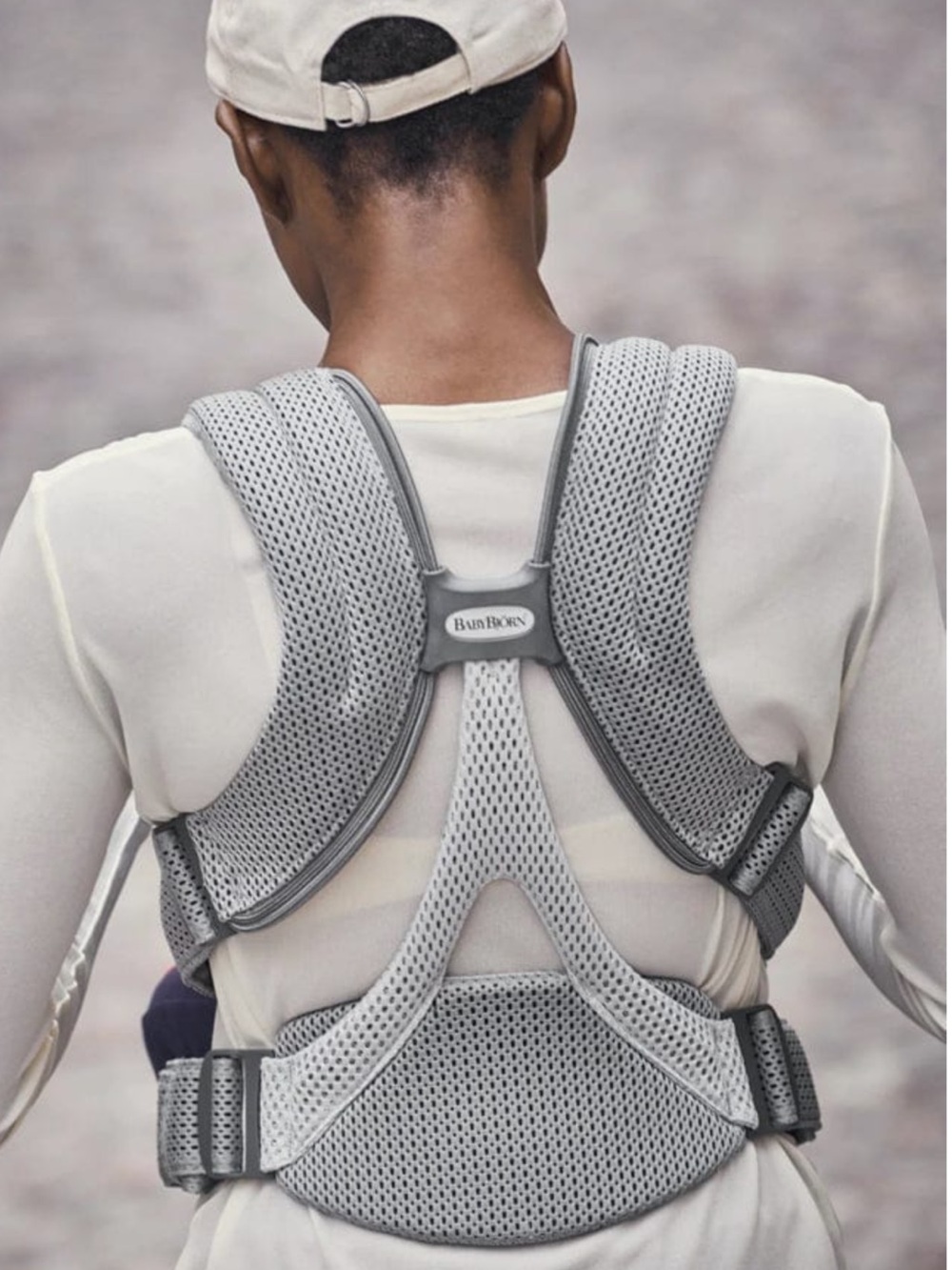 BABYBJÖRN Light Gray Mesh Kid Carrier Vest - Comfortable Support